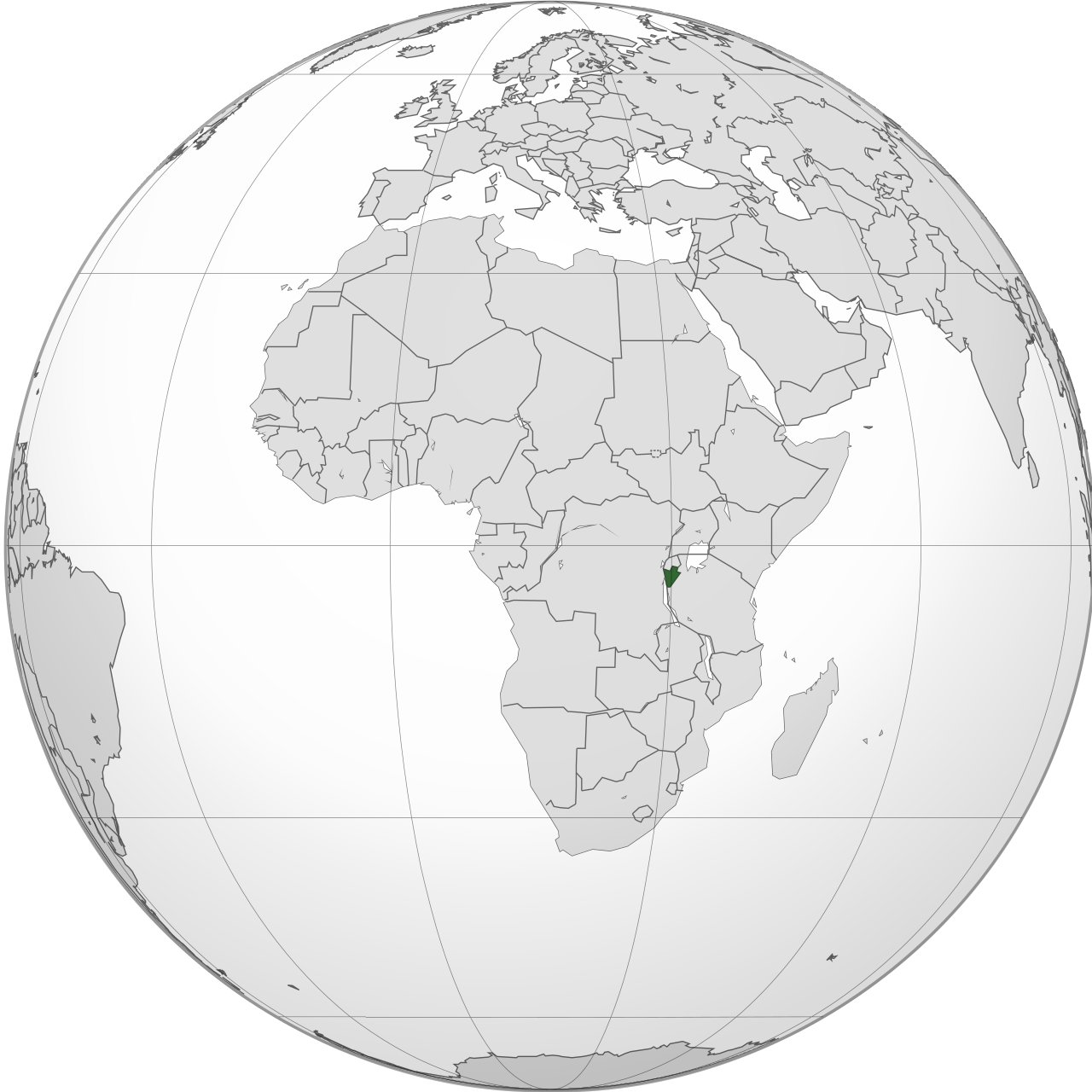 Vị trí của BURUNDI trên bản đồ thế giới