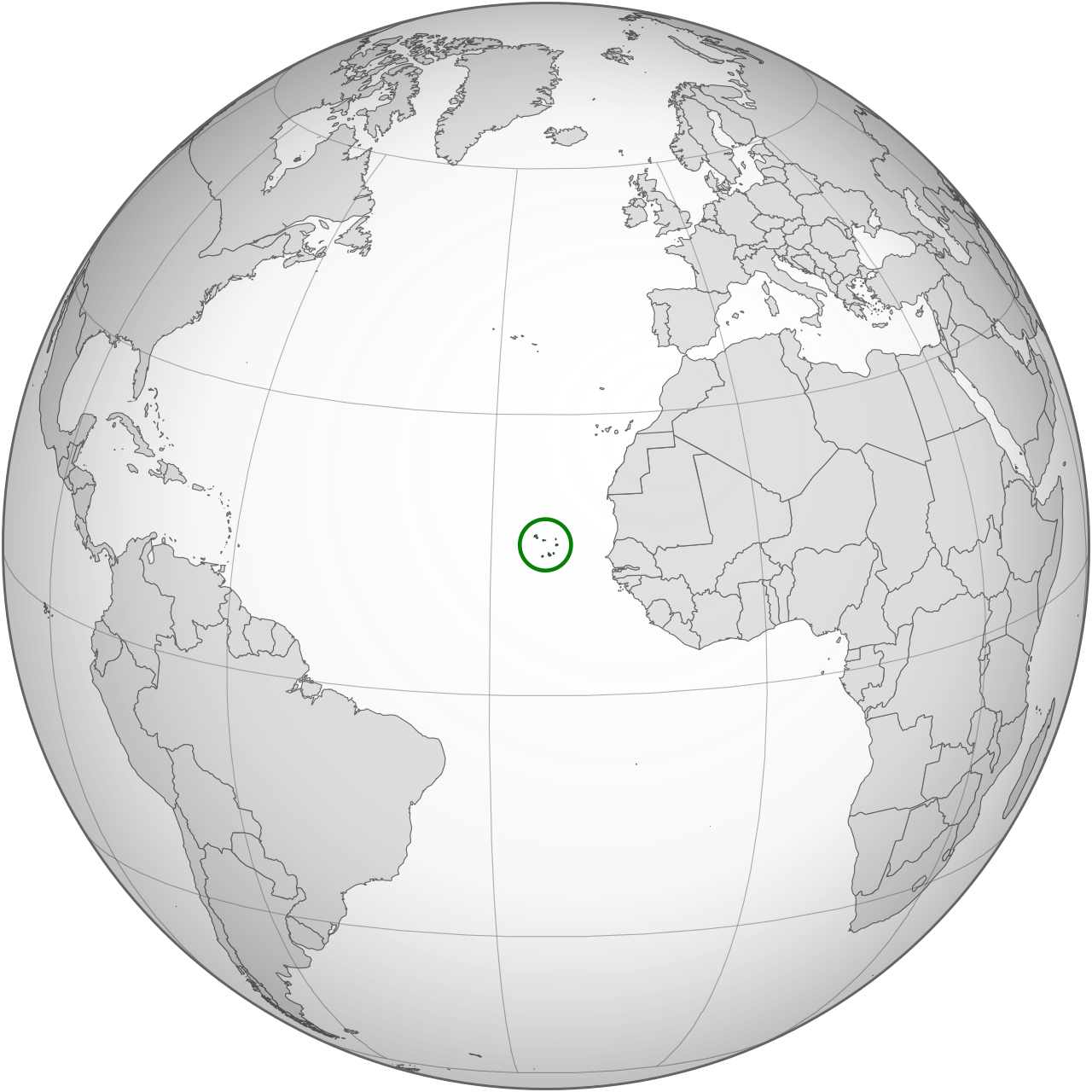 Vị trí của CABO VERDE trên bản đồ thế giới