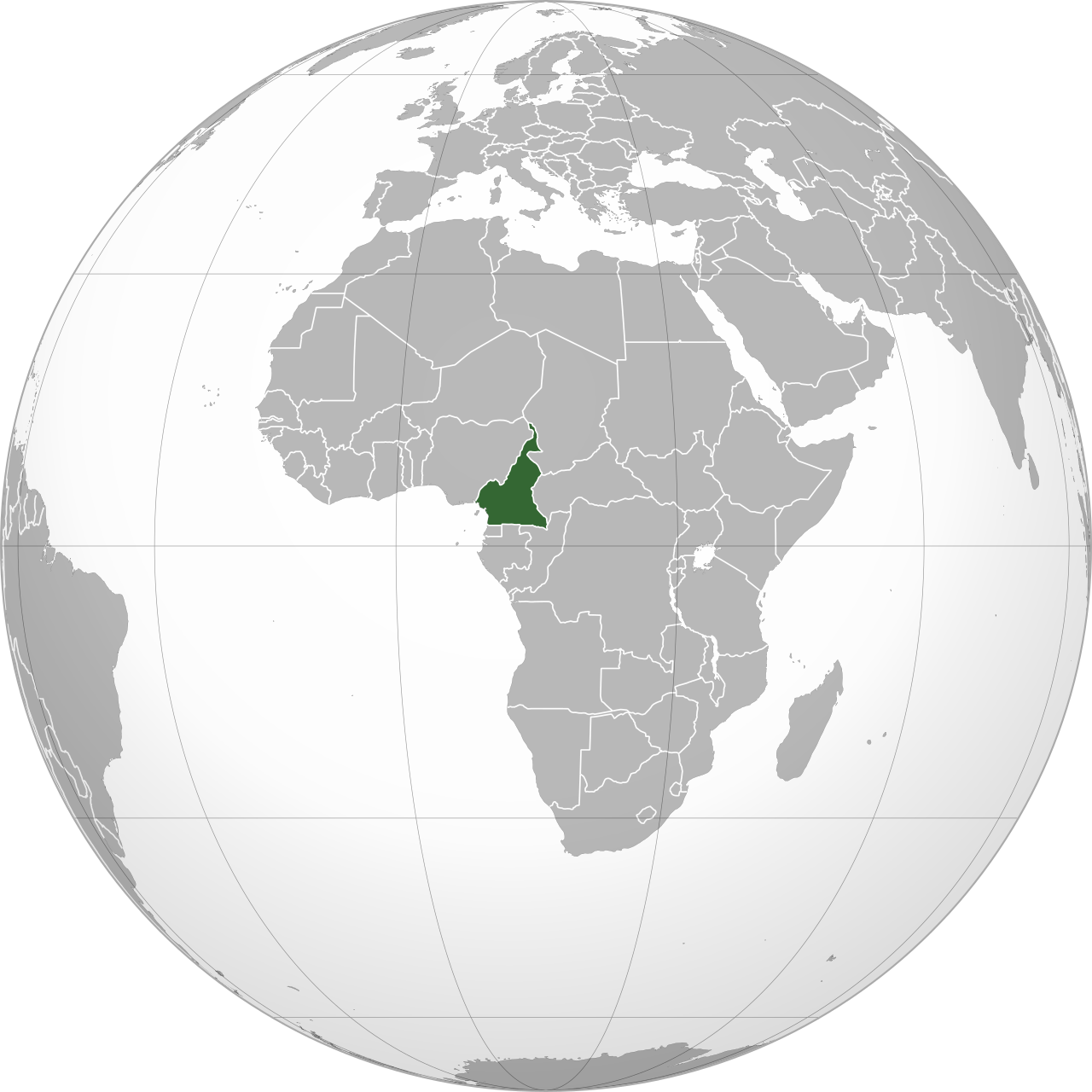 Vị trí của CAMEROUN trên bản đồ thế giới