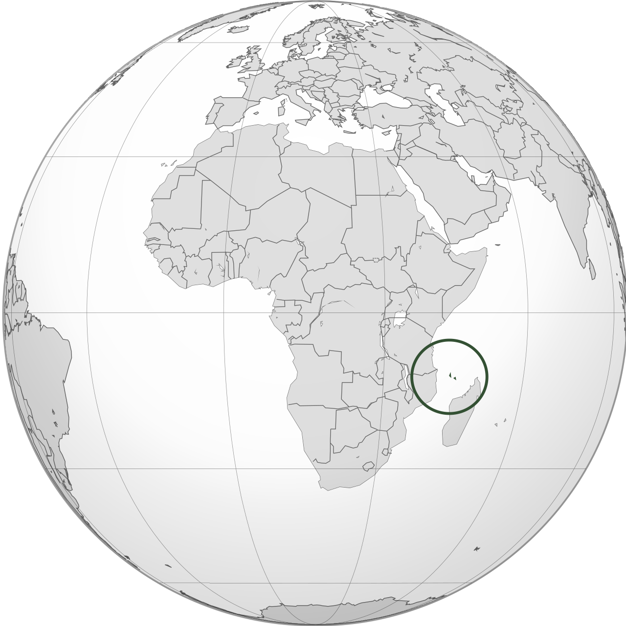 Vị trí của COMOROS trên bản đồ thế giới