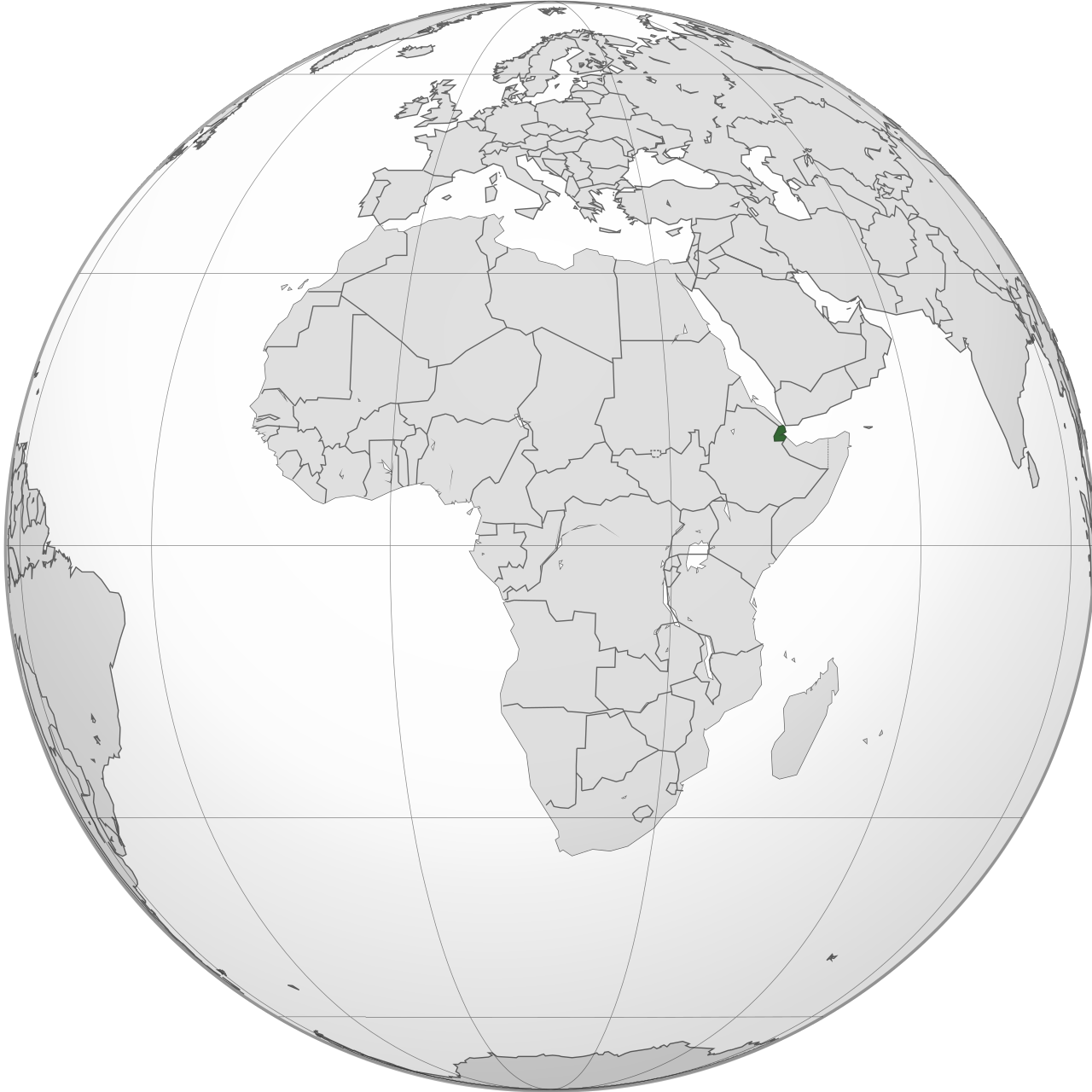 Vị trí của DJIBOUTI trên bản đồ thế giới