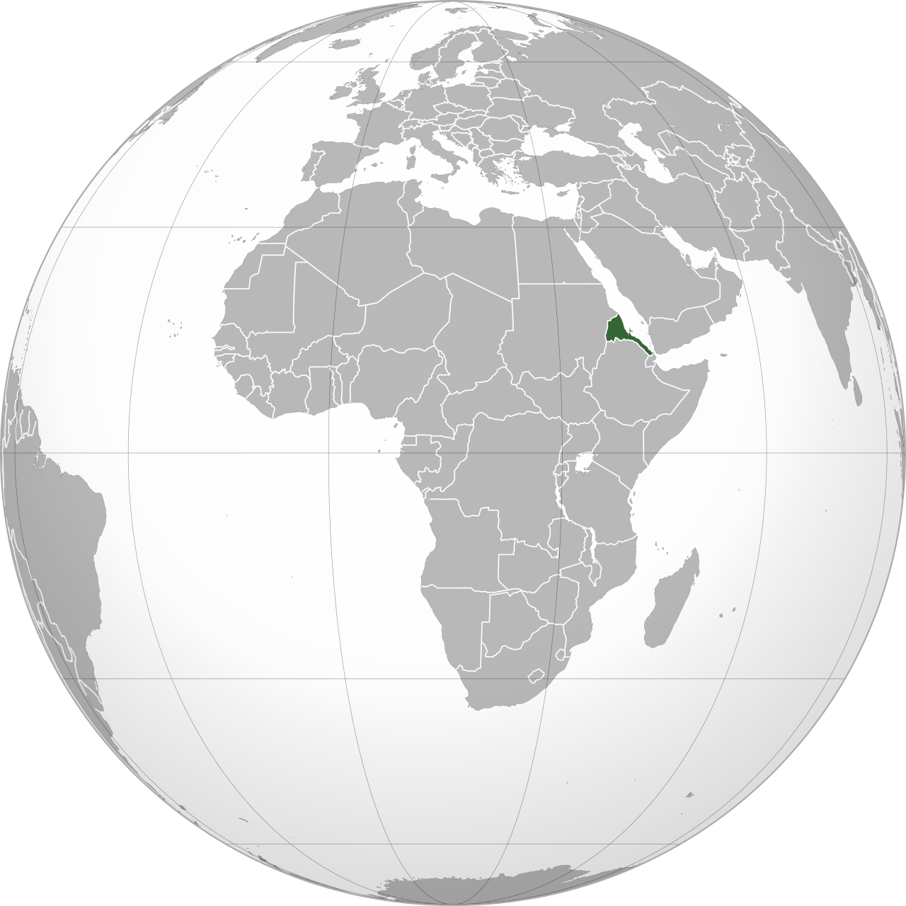Vị trí của ERITREA trên bản đồ thế giới