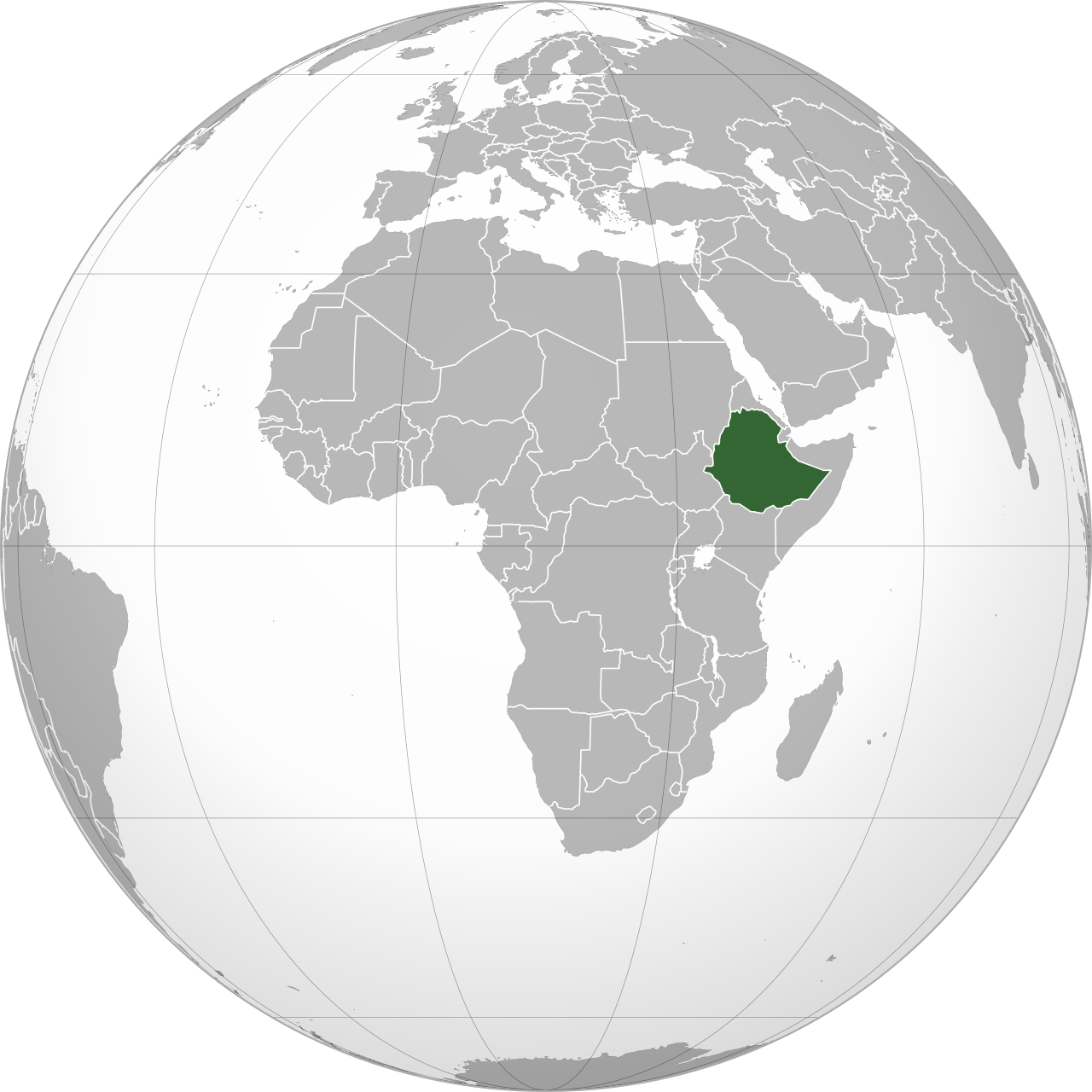 Vị trí của ETHIOPIA trên bản đồ thế giới