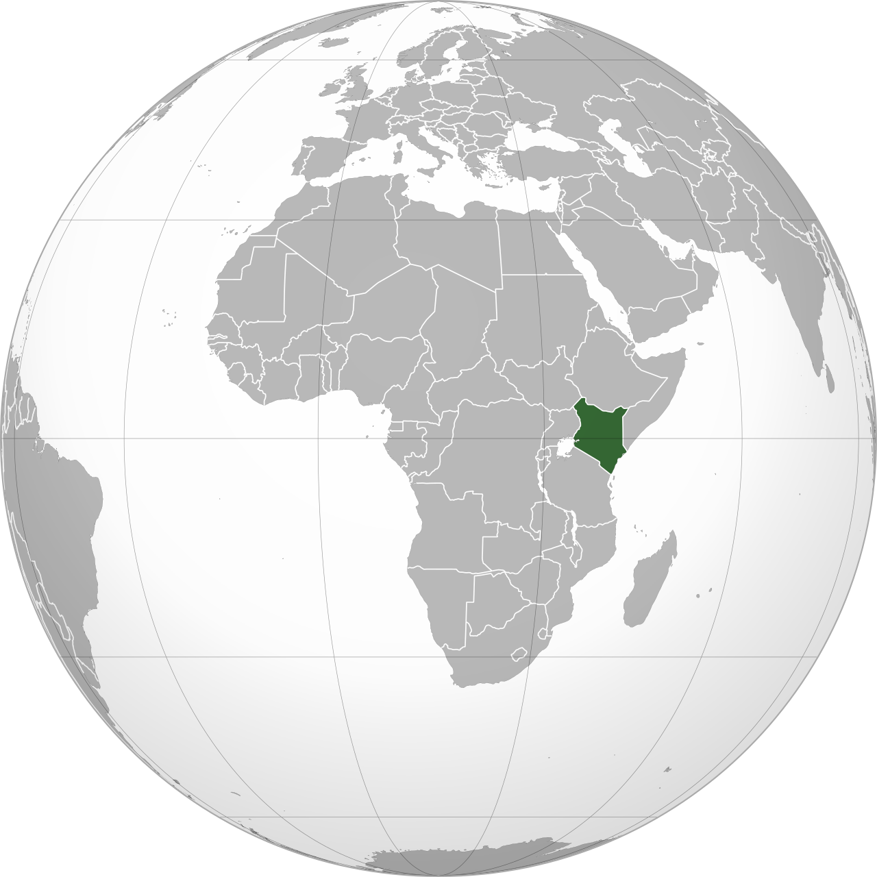 Vị trí của KENYA trên bản đồ thế giới