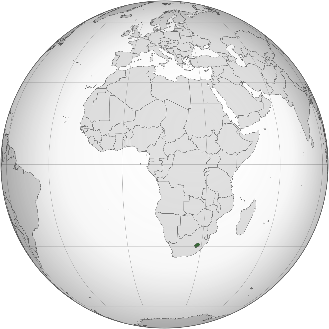 Vị trí của LESOTHO trên bản đồ thế giới