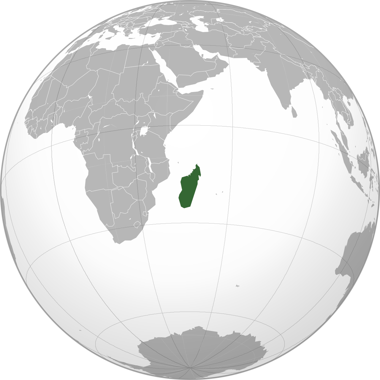 Vị trí của MADAGASCAR trên bản đồ thế giới