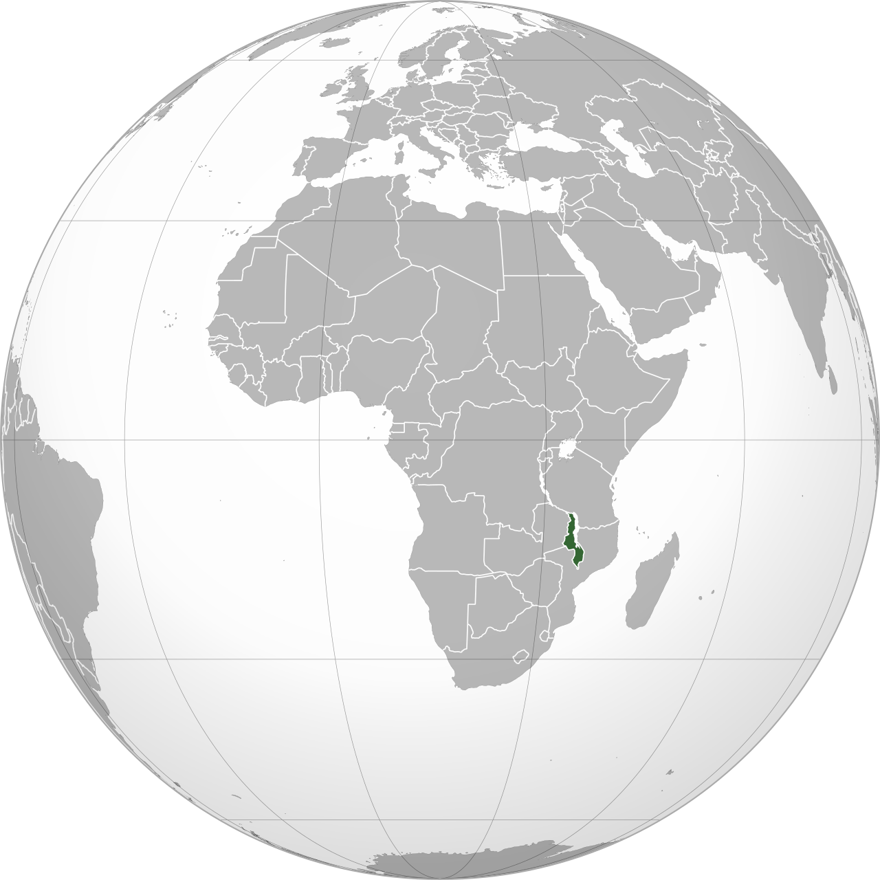 Vị trí của MALAWI trên bản đồ thế giới