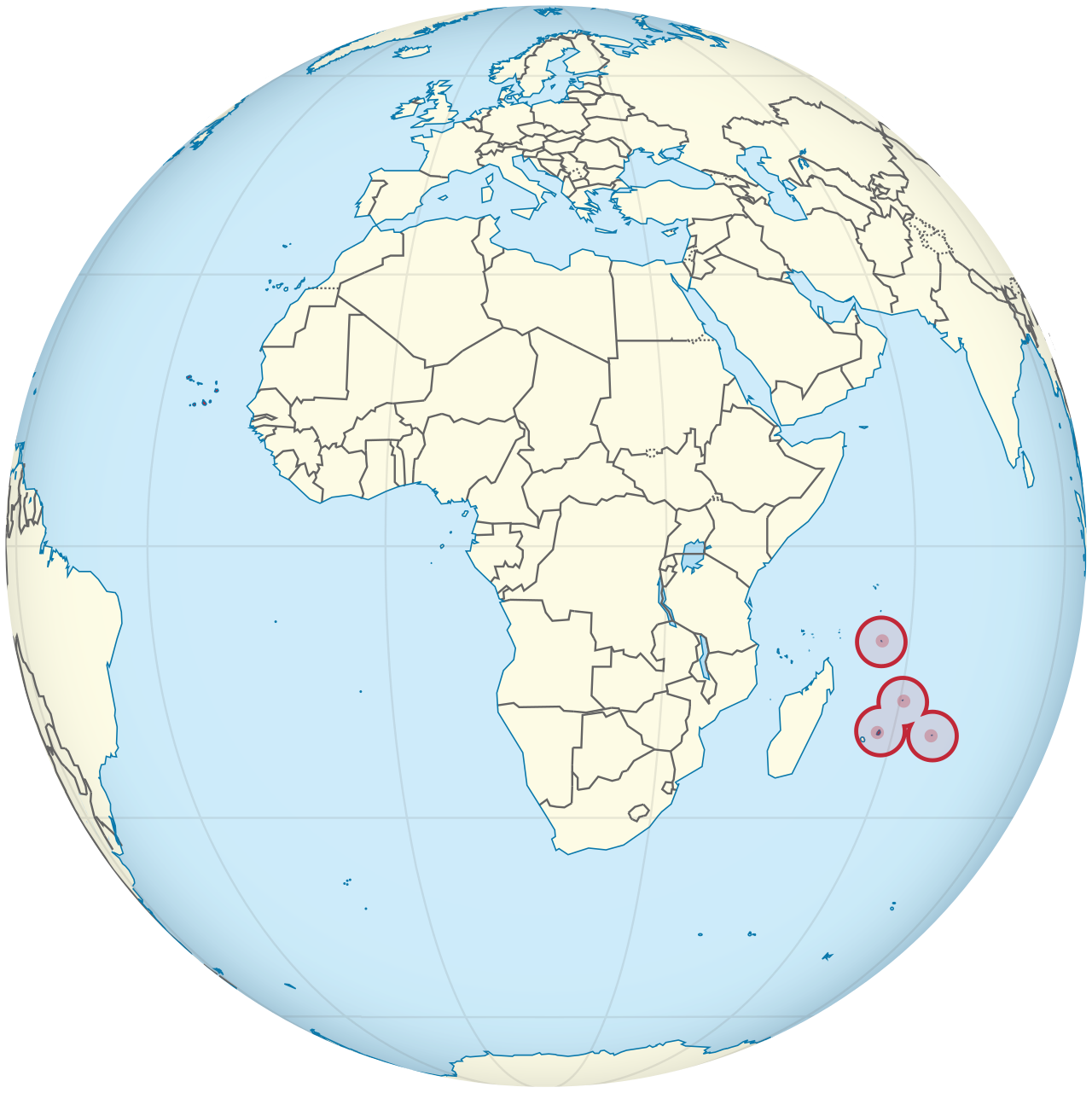 Vị trí của MAURITIUS trên bản đồ thế giới