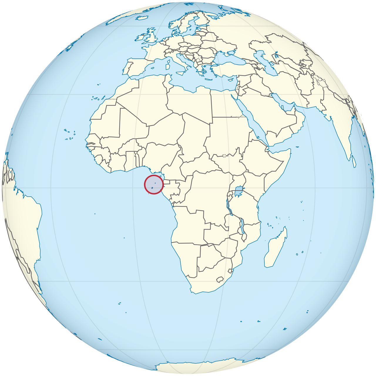 Vị trí của SAO TOME VÀ PRINCIPE trên bản đồ thế giới