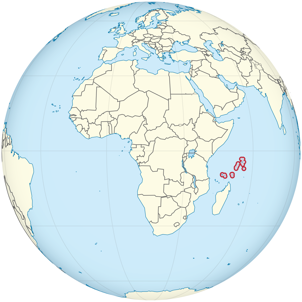 Vị trí của SEYCHELLES trên bản đồ thế giới