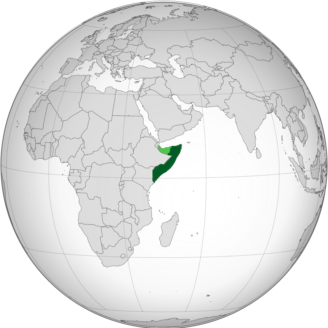 Vị trí của SOMALIA trên bản đồ thế giới