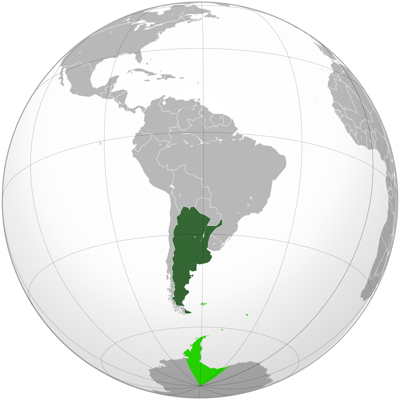 Vị trí của ARGENTINA trên bản đồ thế giới