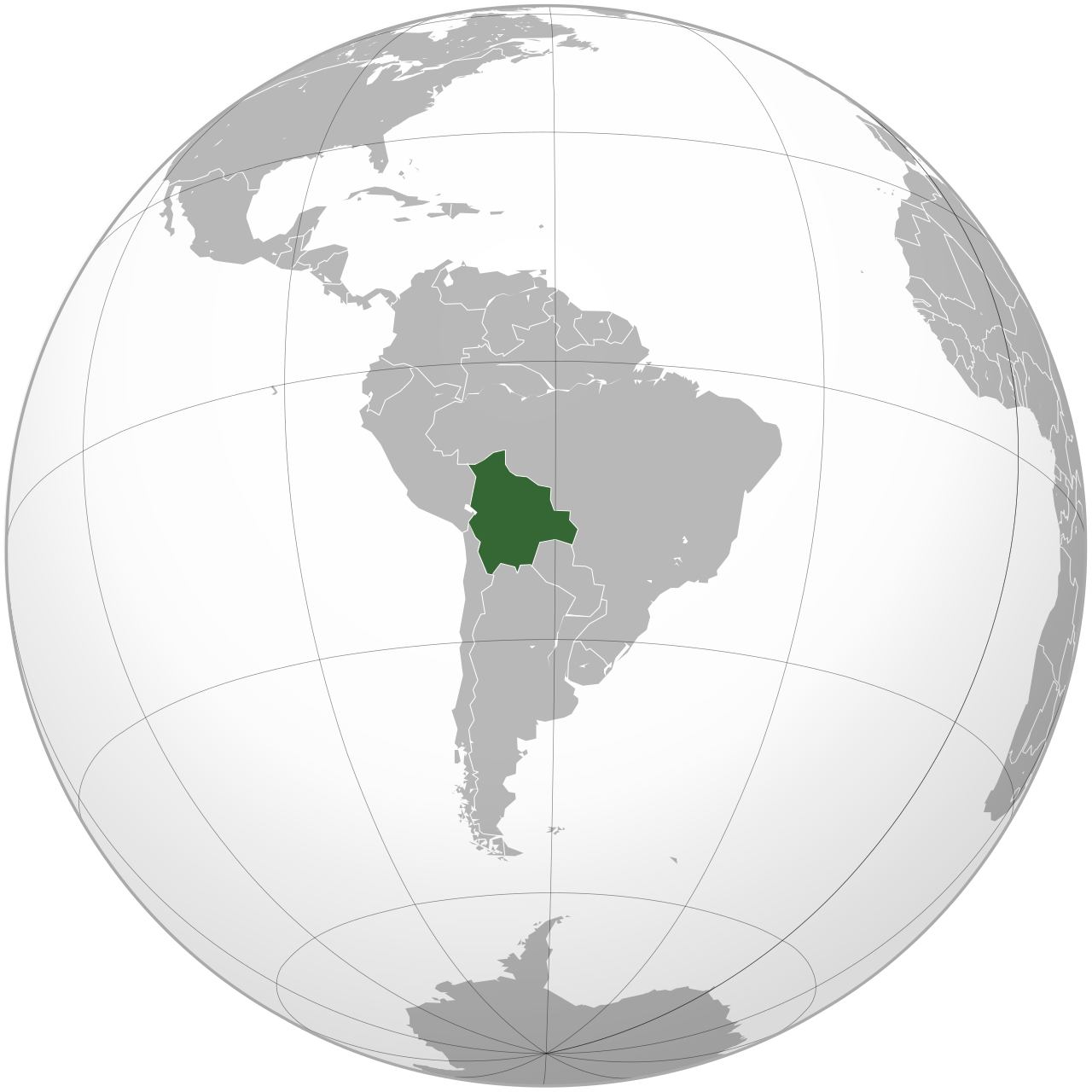 Vị trí của BOLIVIA trên bản đồ thế giới