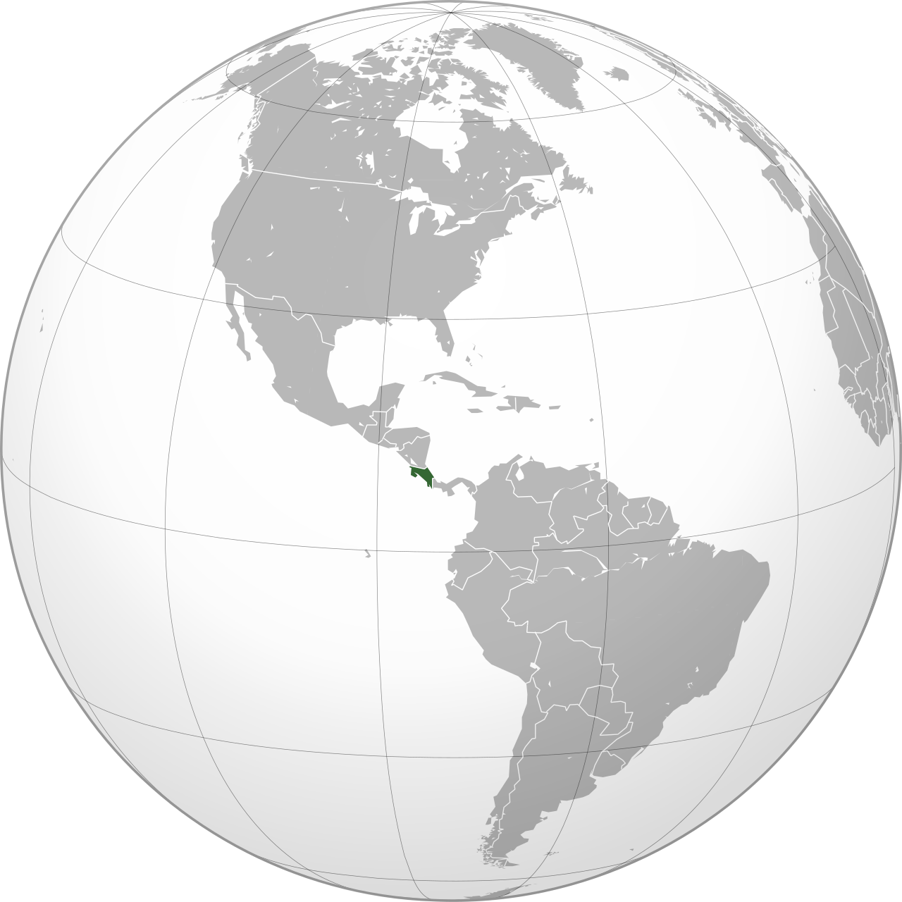 Vị trí của COSTA RICA trên bản đồ thế giới