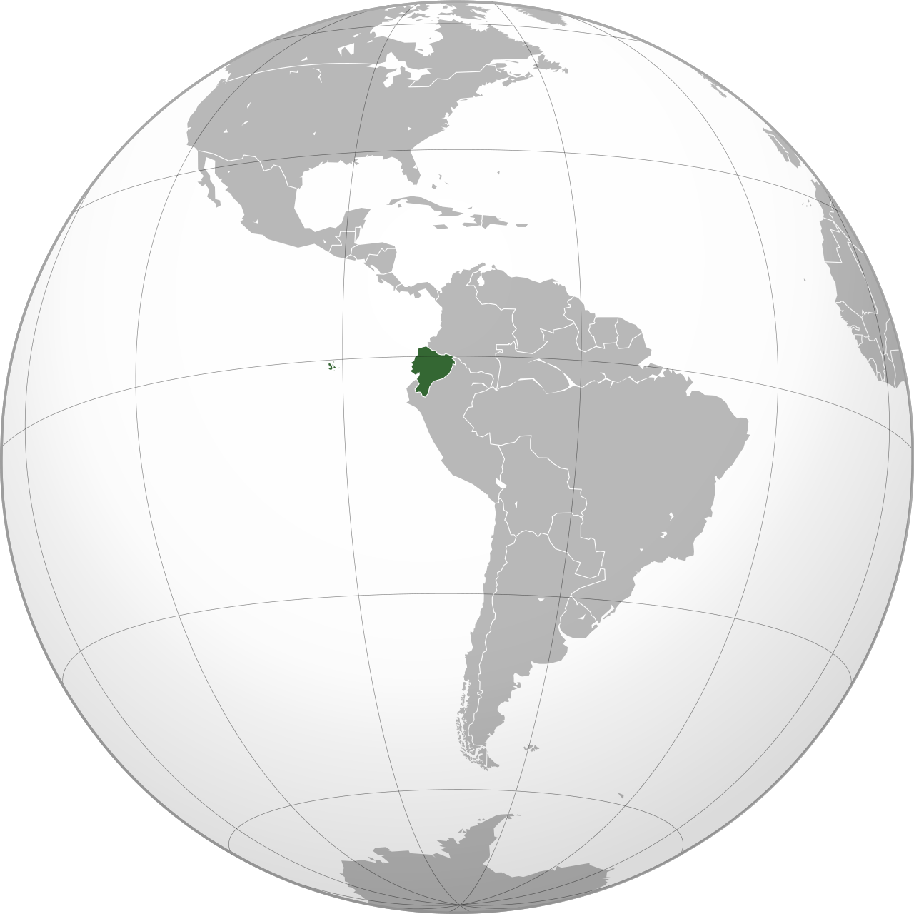 Vị trí của ECUADOR trên bản đồ thế giới