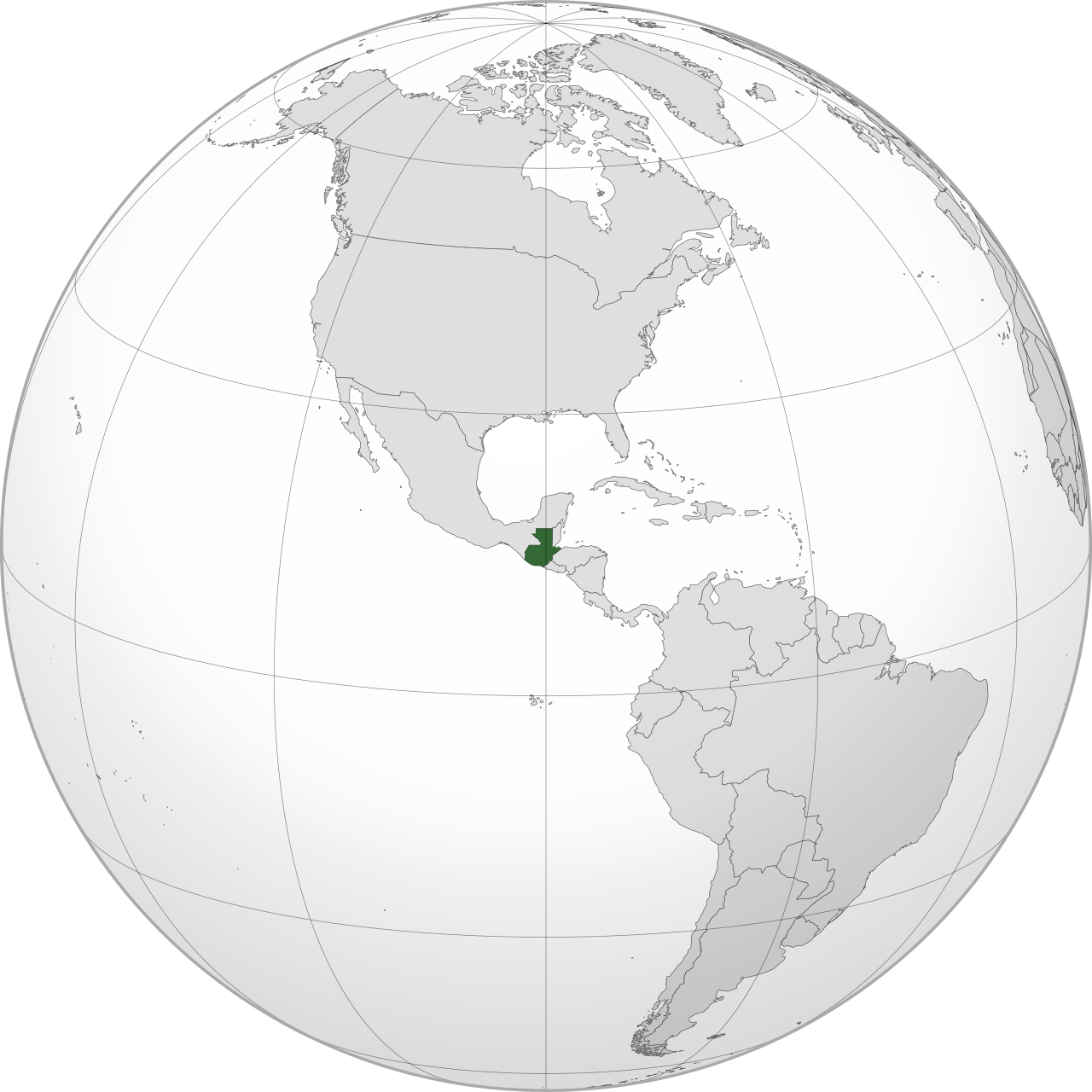 Vị trí của GUATEMALA trên bản đồ thế giới