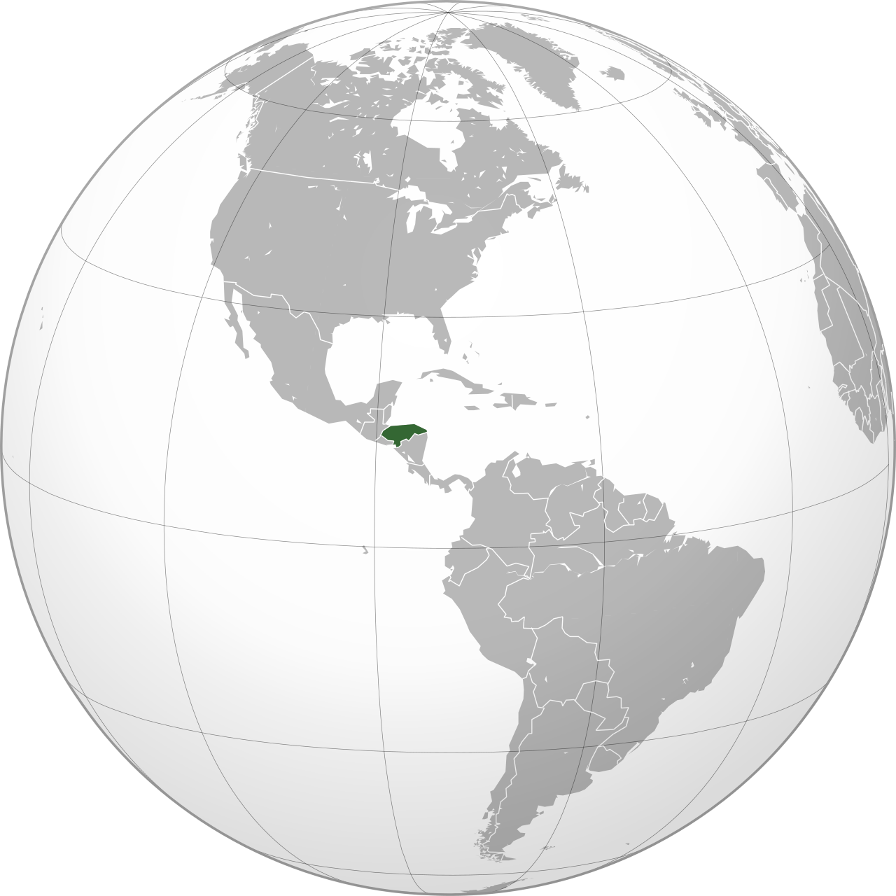 Vị trí của HONDURAS trên bản đồ thế giới