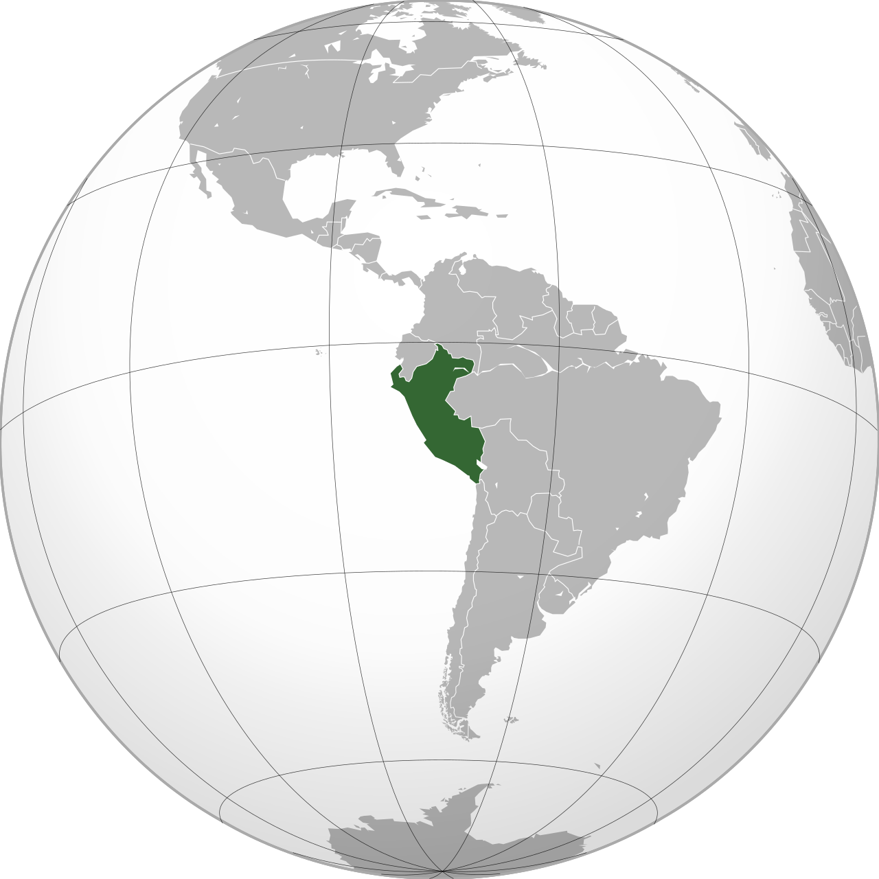 Vị trí của PERU trên bản đồ thế giới