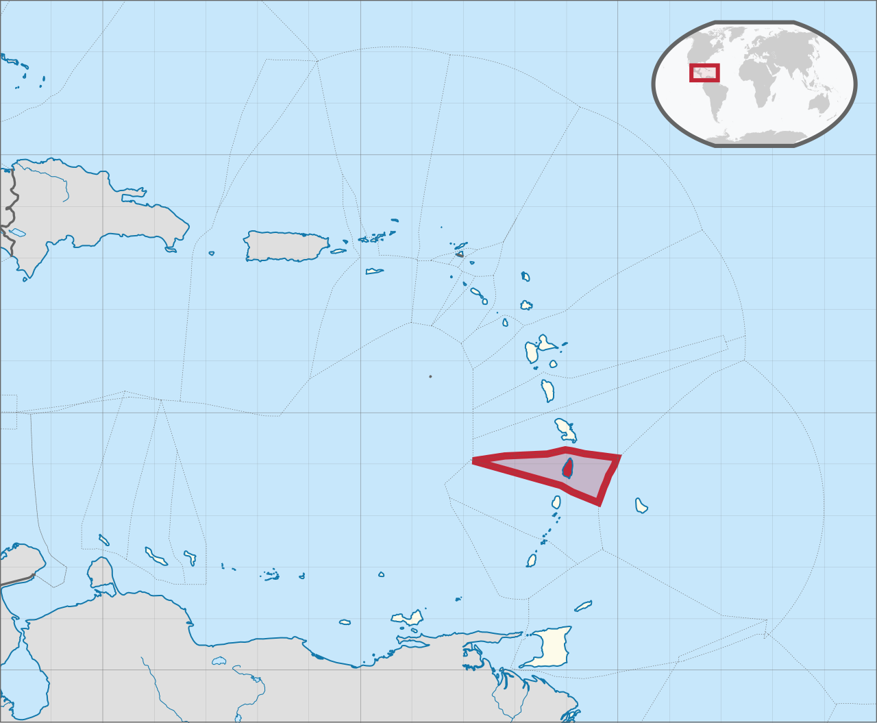 Vị trí của SAINT LUCIA trên bản đồ thế giới