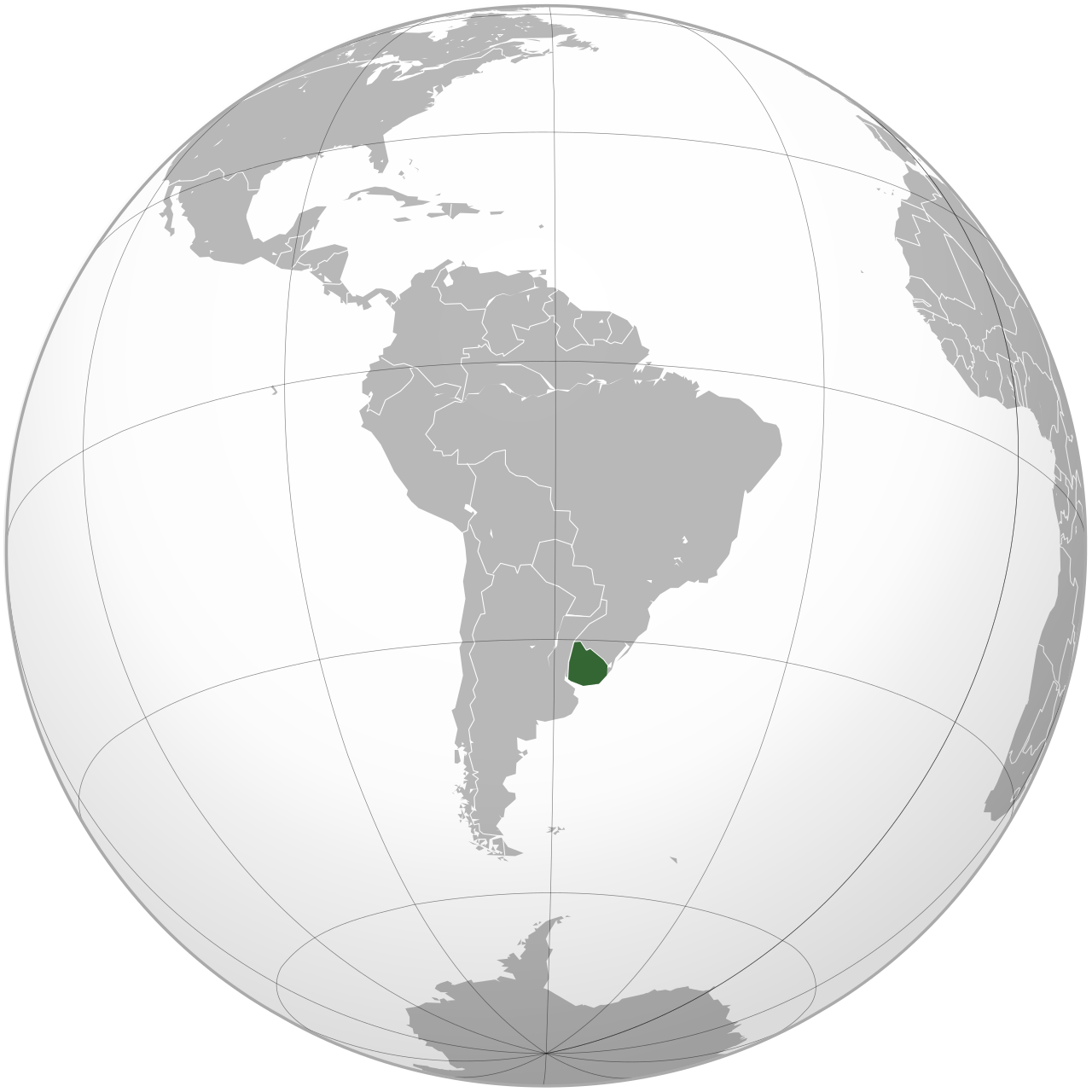 Vị trí của URUGUAY trên bản đồ thế giới