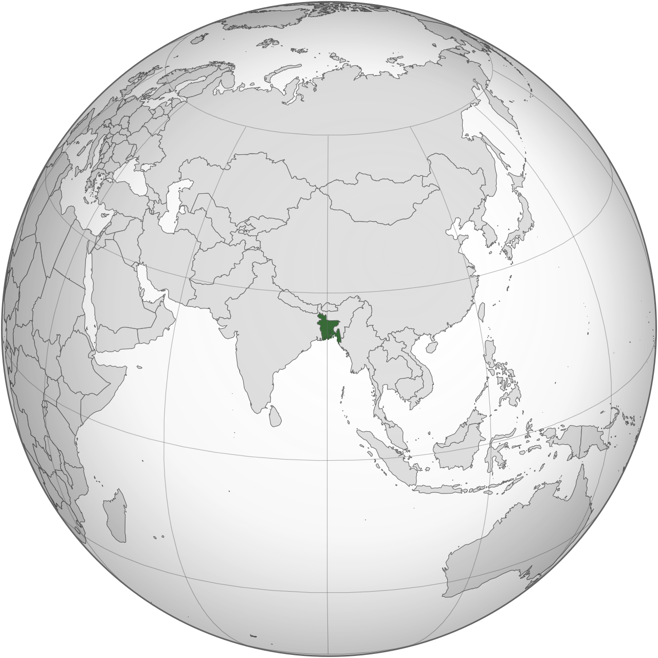 Vị trí của BANGLADESH trên bản đồ thế giới