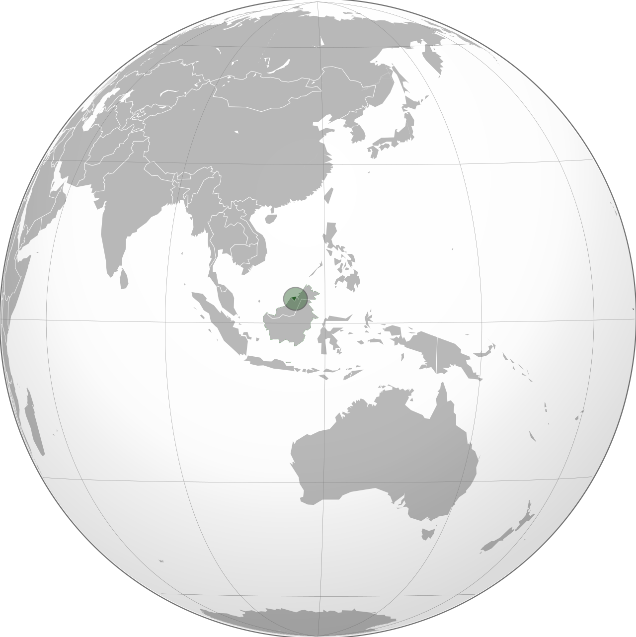 Vị trí của BRUNEI trên bản đồ thế giới