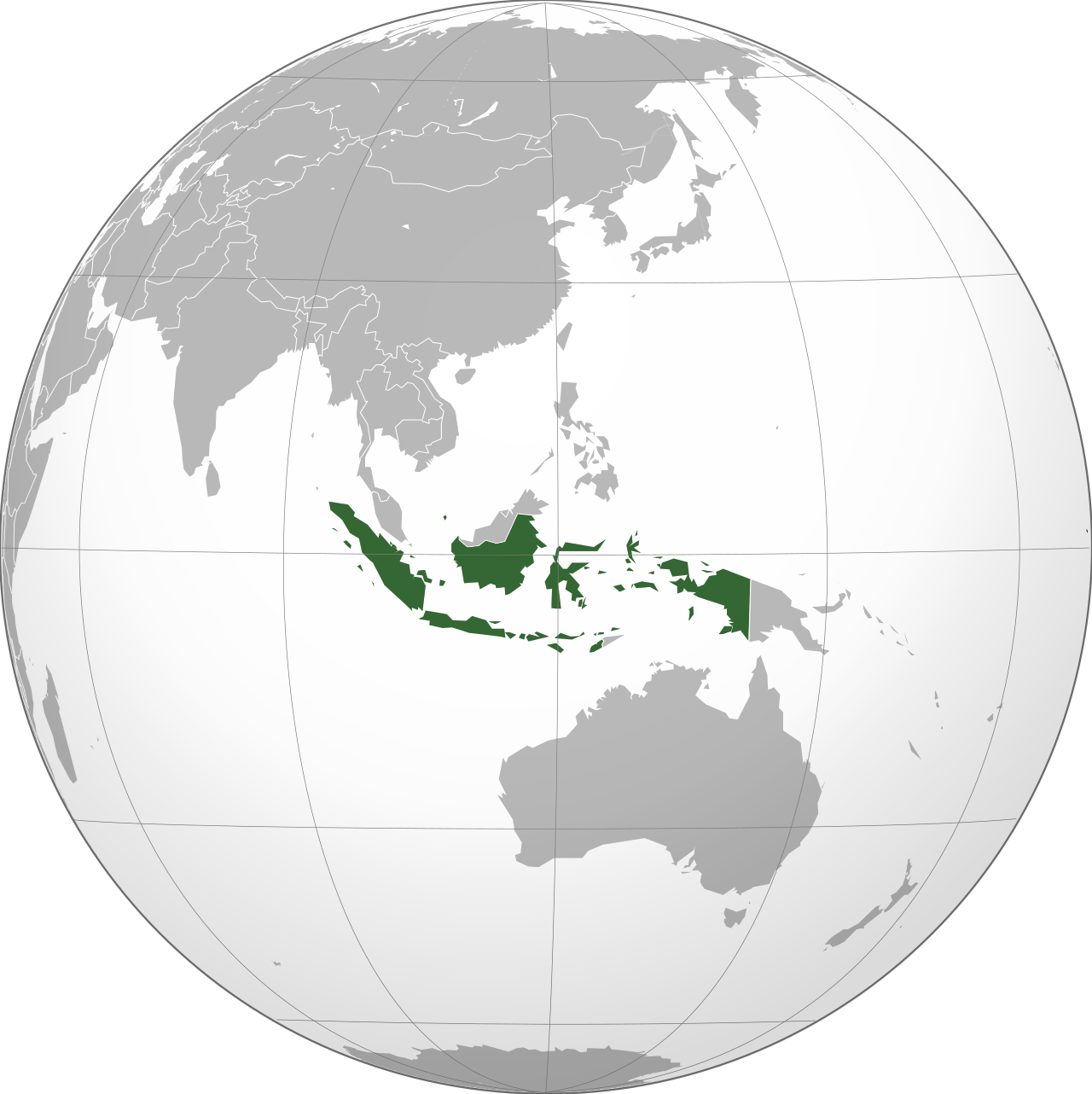 Vị trí của INDONESIA trên bản đồ thế giới