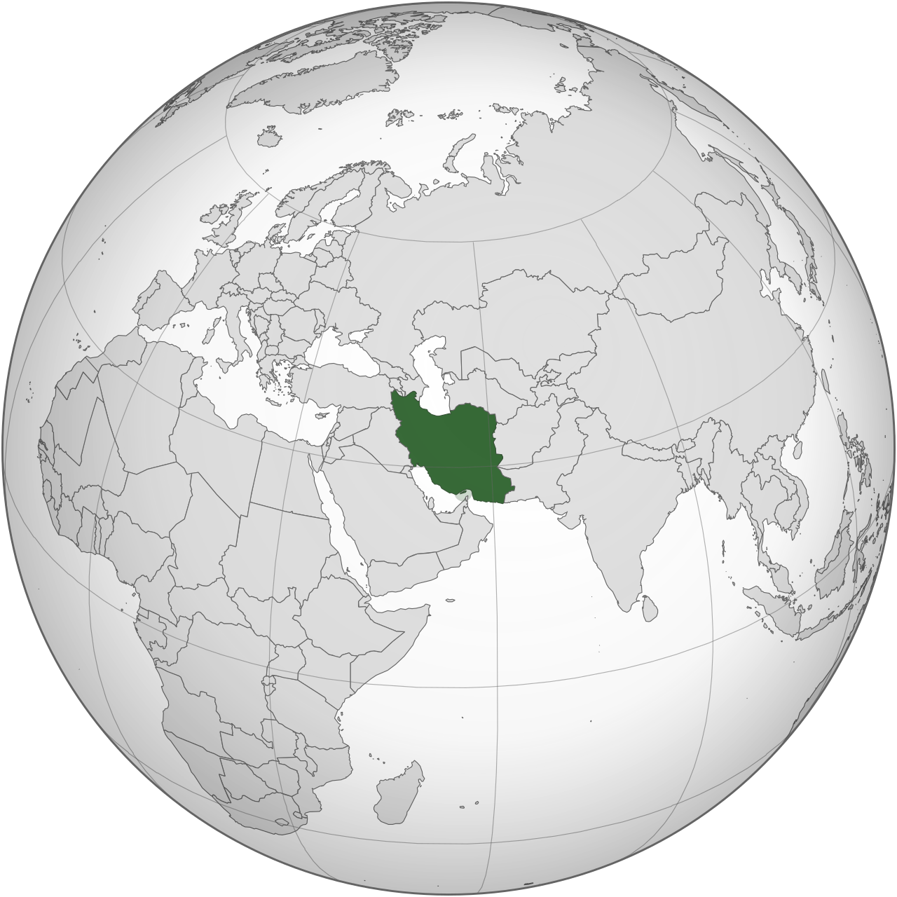 Vị trí của IRAN trên bản đồ thế giới