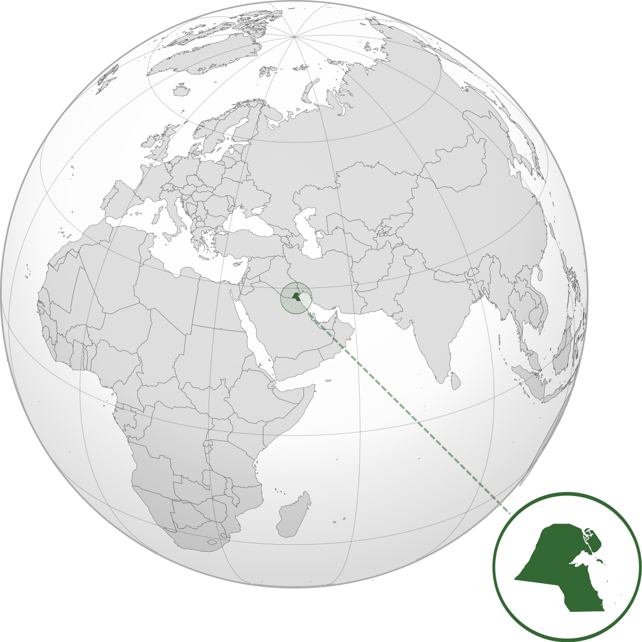 Vị trí của KUWAIT trên bản đồ thế giới