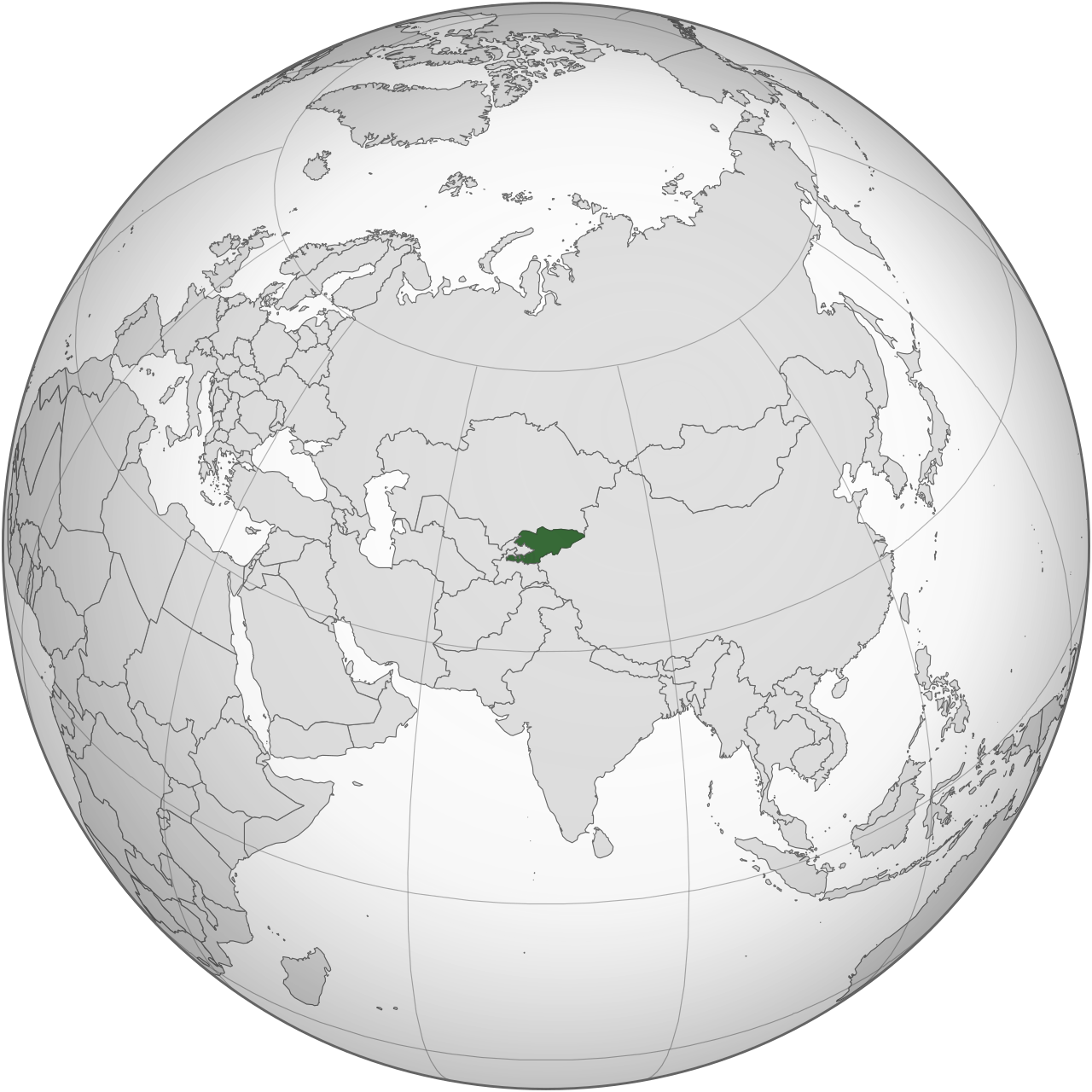 Vị trí của KYRGYZSTAN trên bản đồ thế giới
