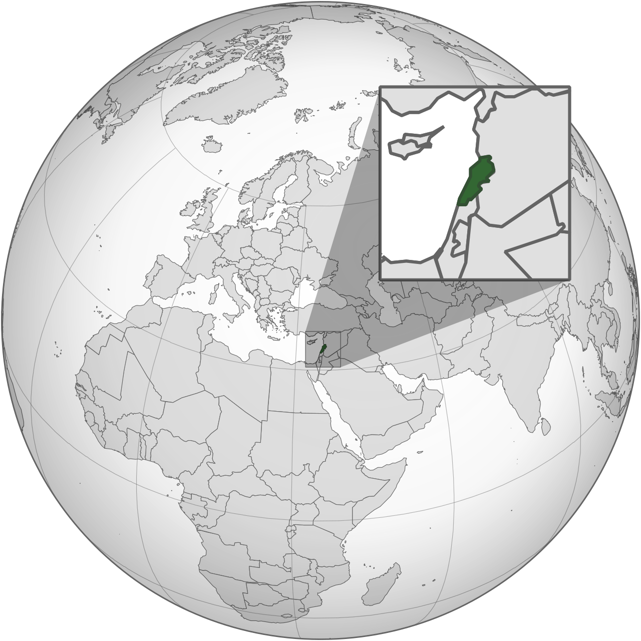 Vị trí của LEBANON trên bản đồ thế giới