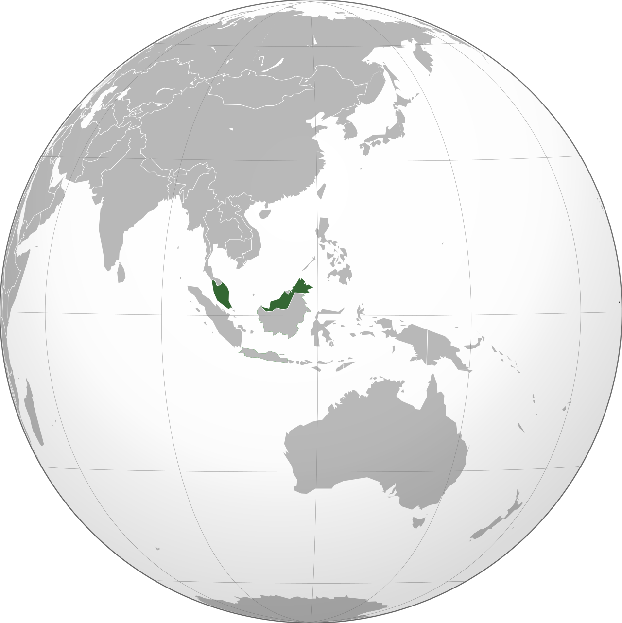 Vị trí của MALAYSIA trên bản đồ thế giới