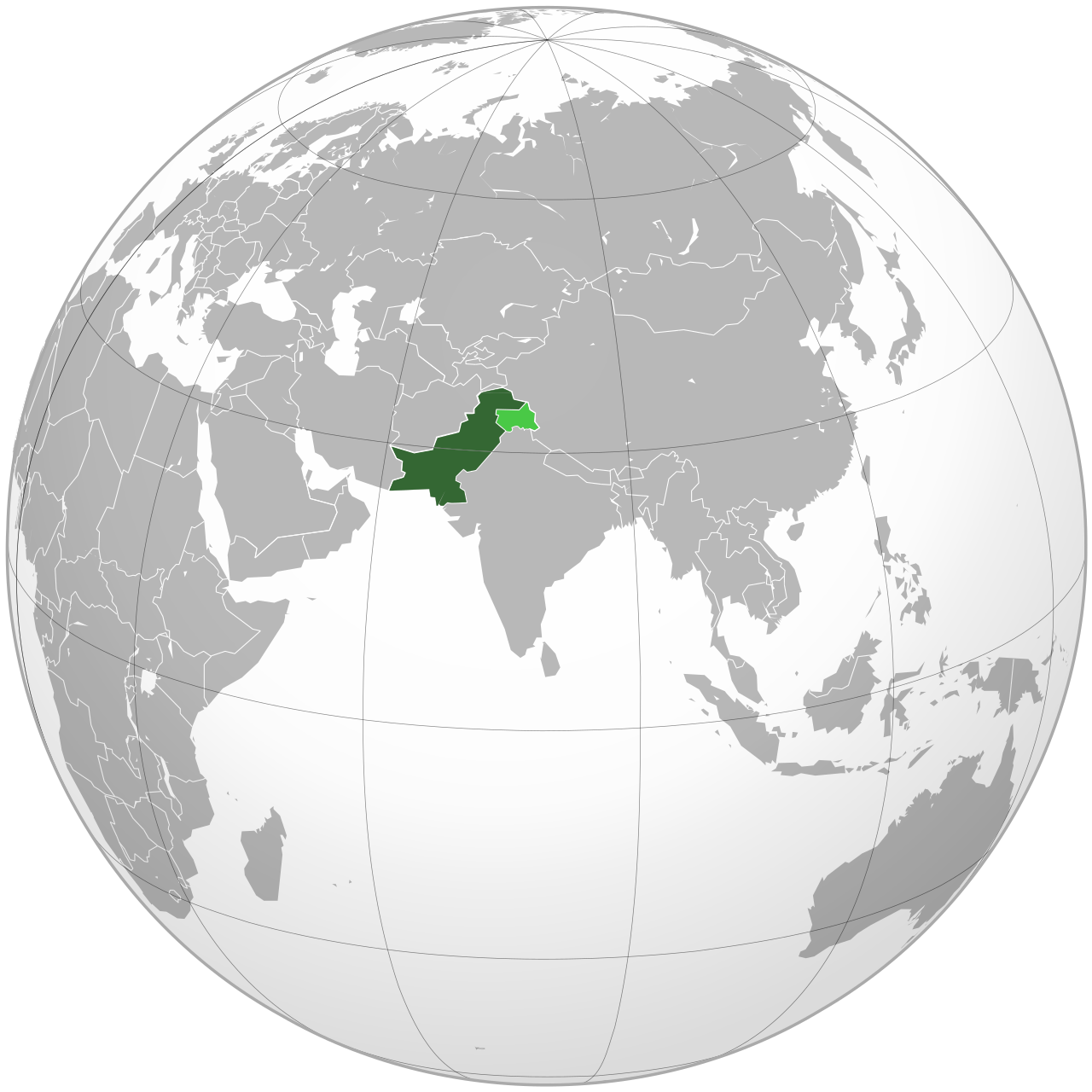 Vị trí của PAKISTAN trên bản đồ thế giới
