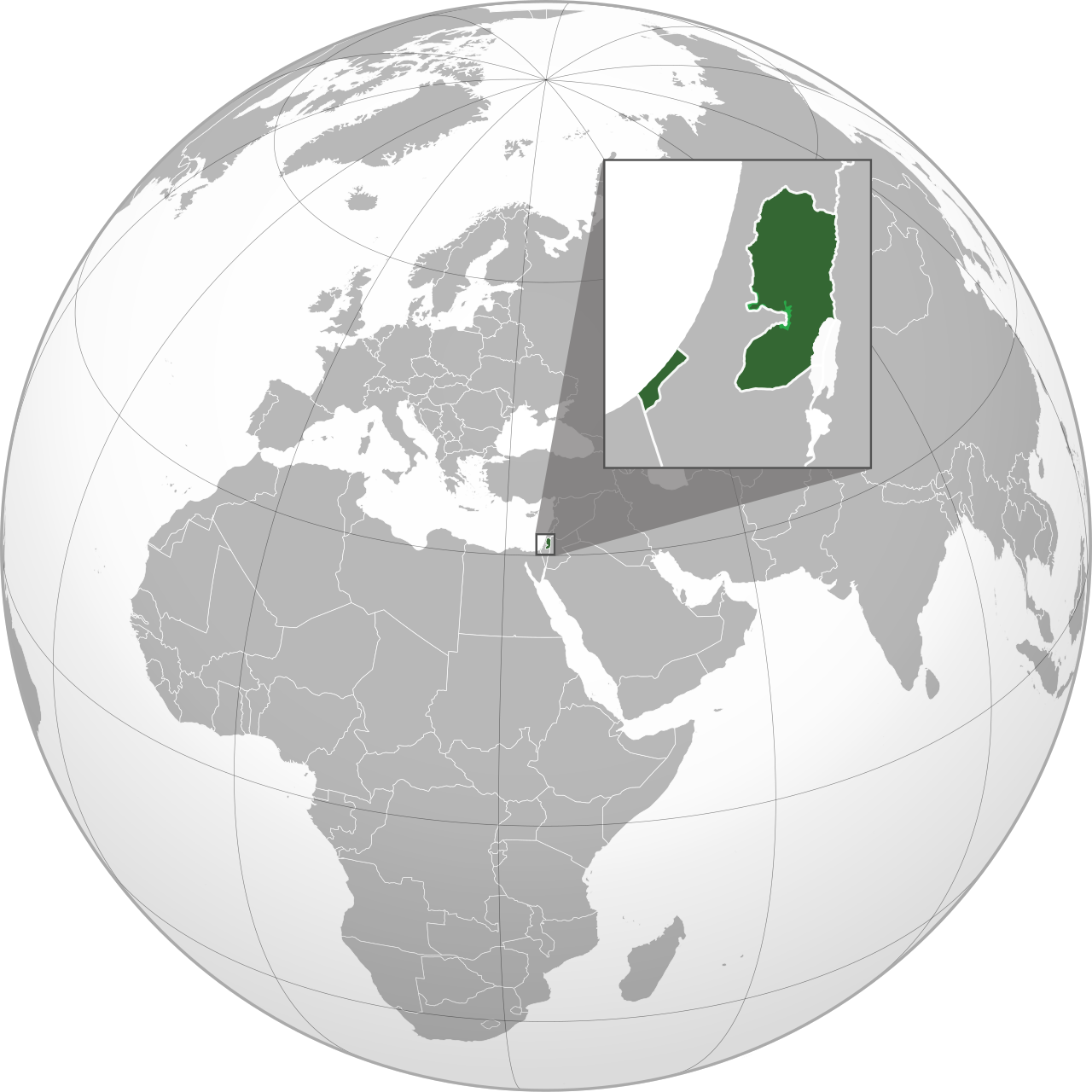 Vị trí của PALESTINE trên bản đồ thế giới