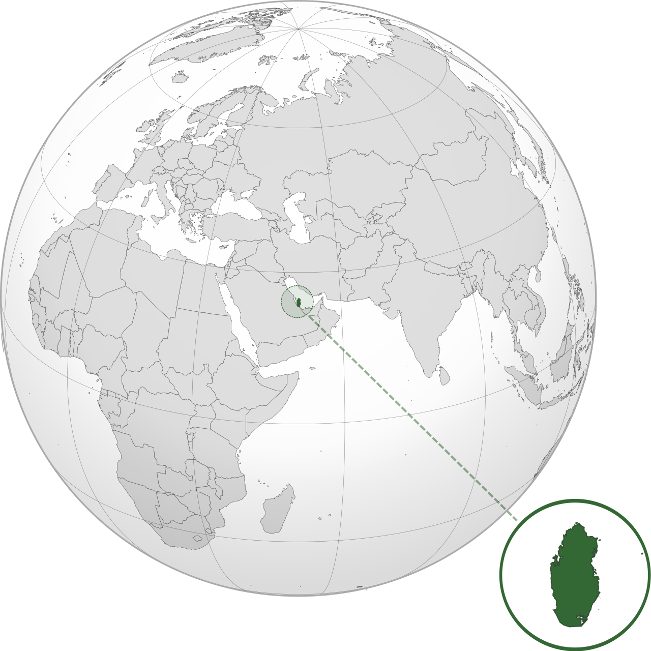 Vị trí của QATAR trên bản đồ thế giới