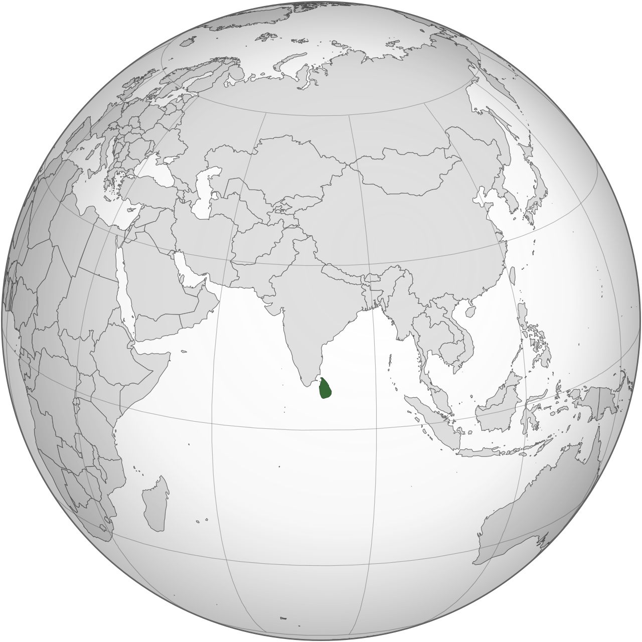 Vị trí của SRI LANKA trên bản đồ thế giới