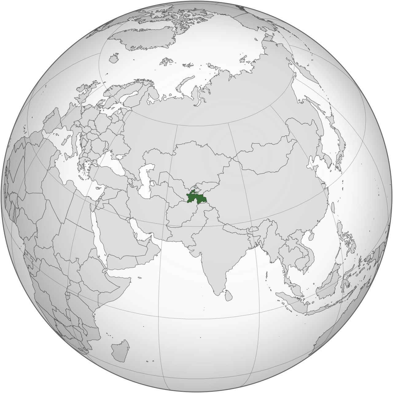 Vị trí của TAJIKISTAN trên bản đồ thế giới