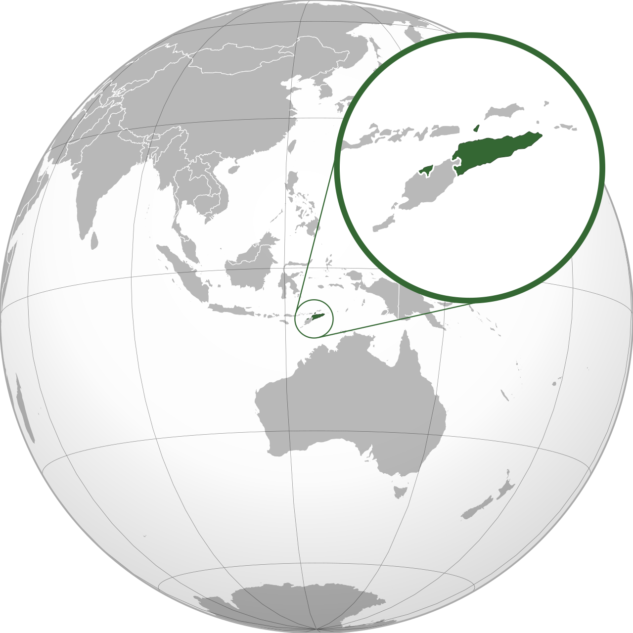 Vị trí của ĐÔNG TIMOR trên bản đồ thế giới