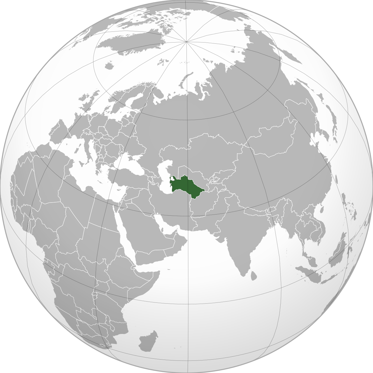 Vị trí của TURKMENISTAN trên bản đồ thế giới