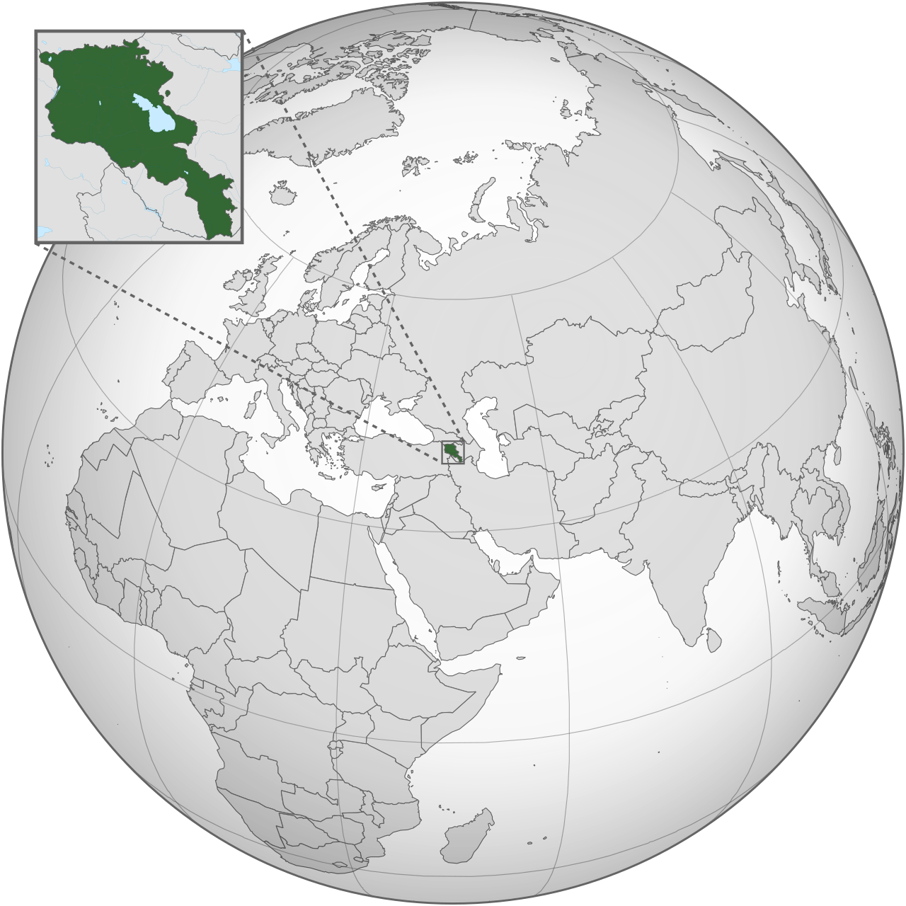 Vị trí của ARMENIA trên bản đồ thế giới