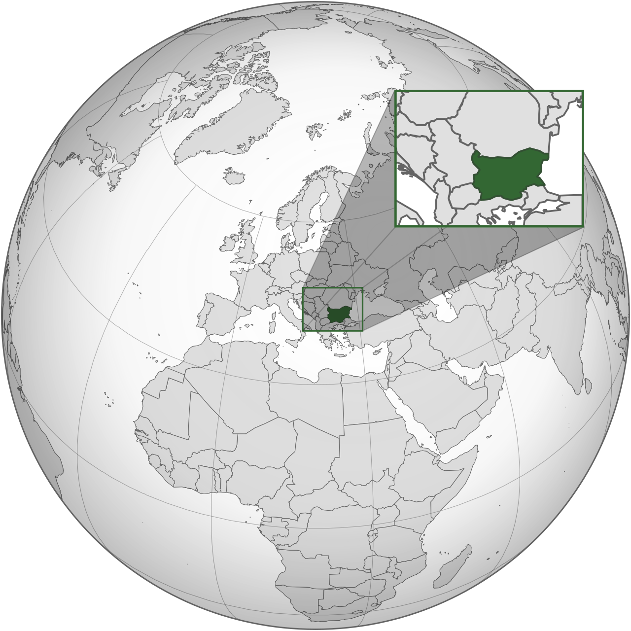 Vị trí của BULGARIA trên bản đồ thế giới
