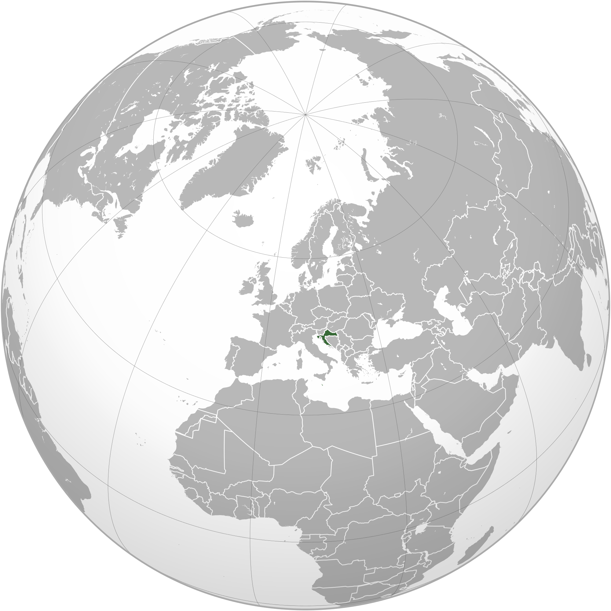 Vị trí của CROATIA trên bản đồ thế giới