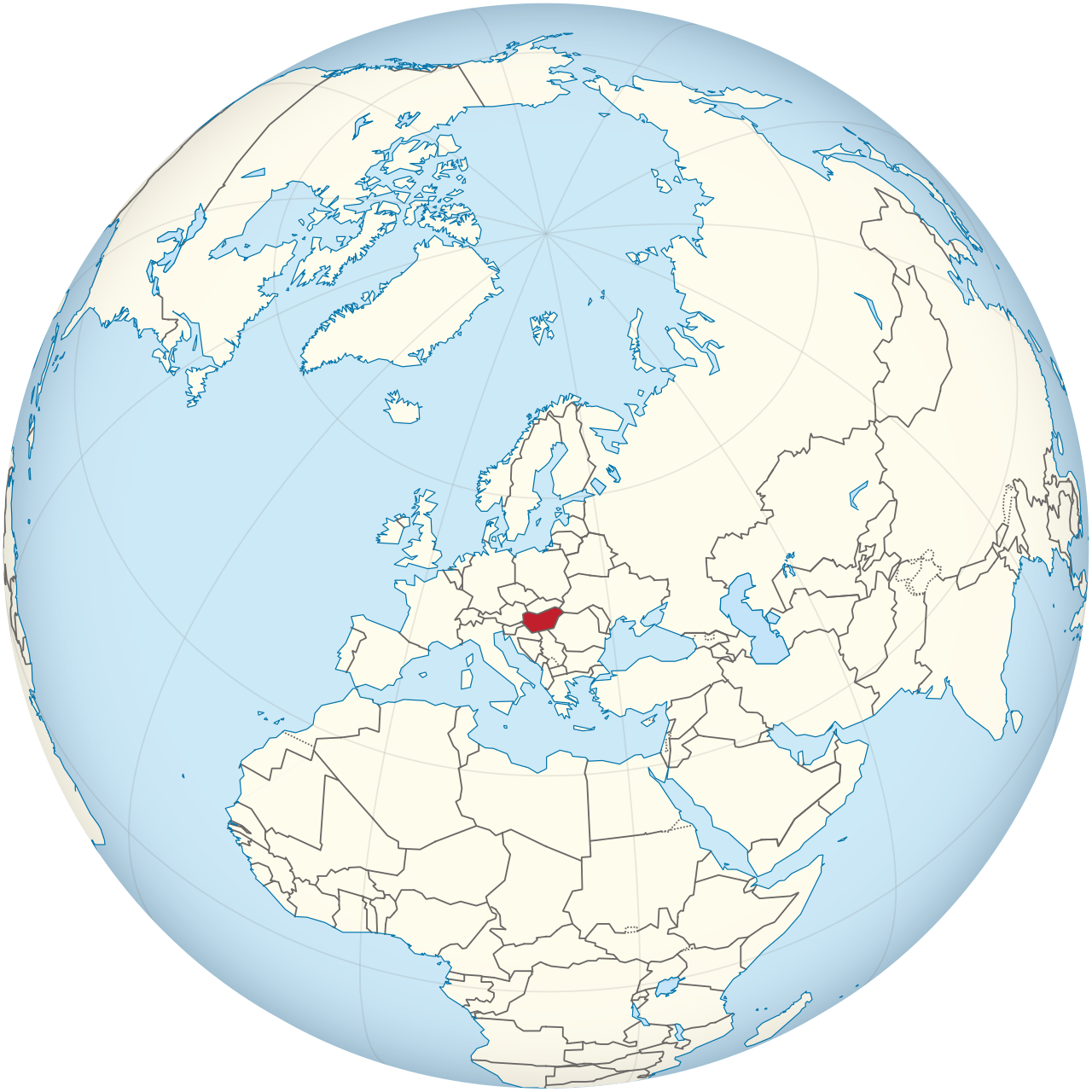Vị trí của HUNGARY trên bản đồ thế giới