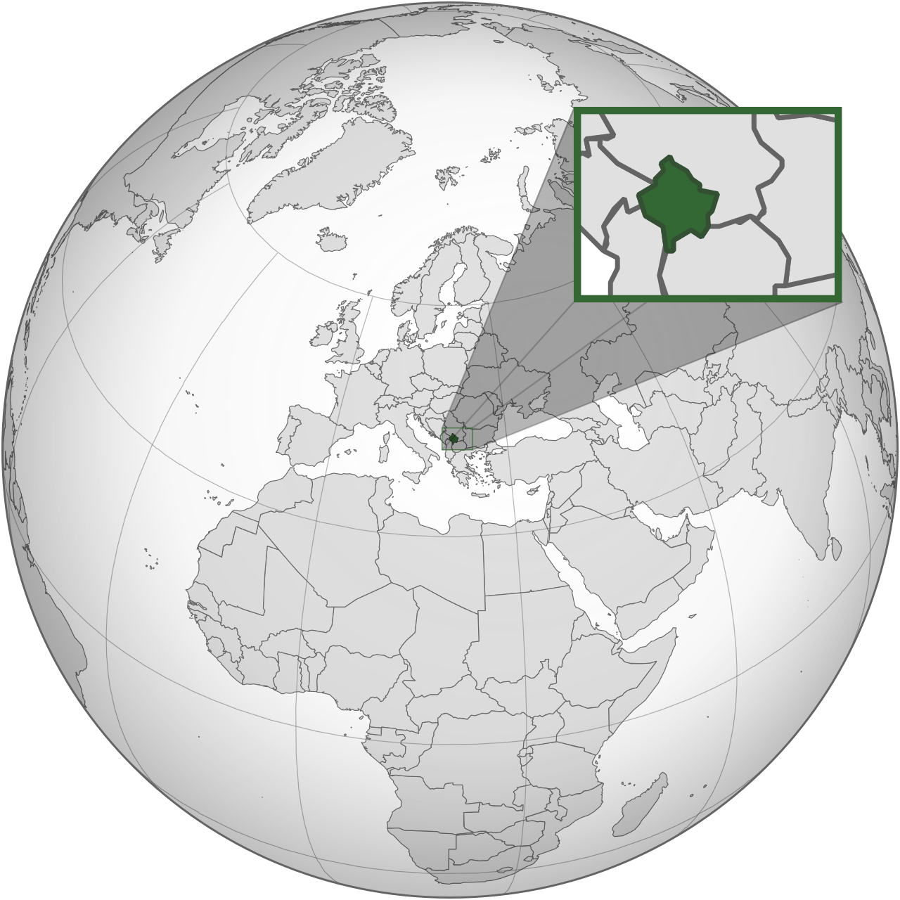 Vị trí của KOSOVO trên bản đồ thế giới
