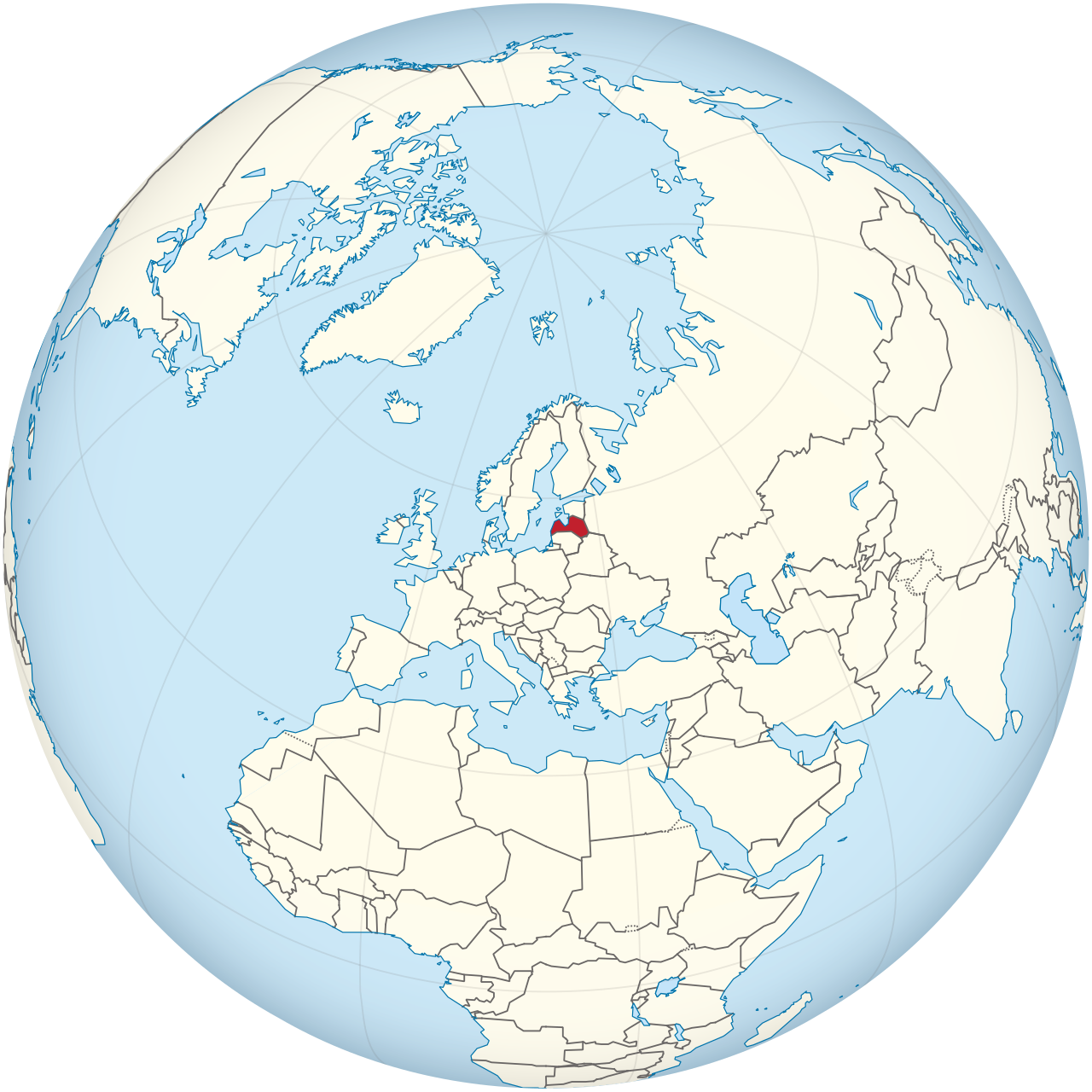 Vị trí của LATVIA trên bản đồ thế giới