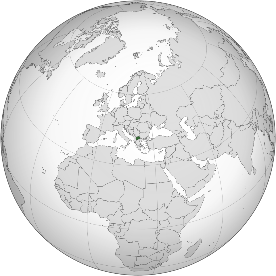 Vị trí của NORTH MACEDONIA trên bản đồ thế giới