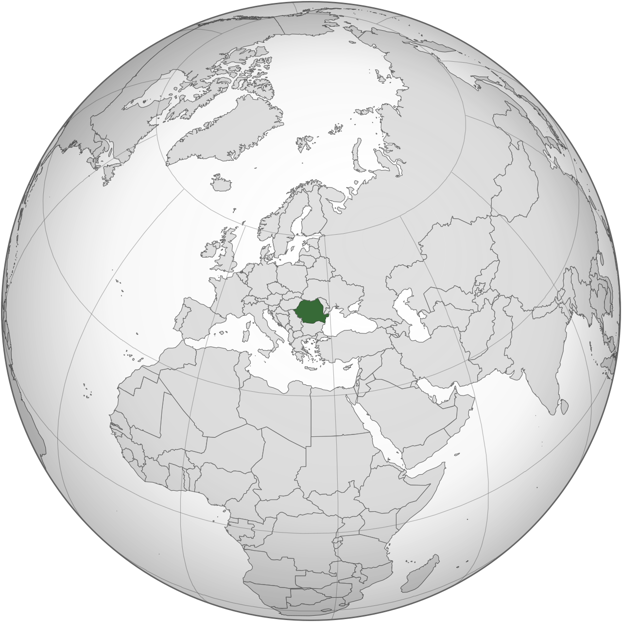 Vị trí của ROMANIA trên bản đồ thế giới