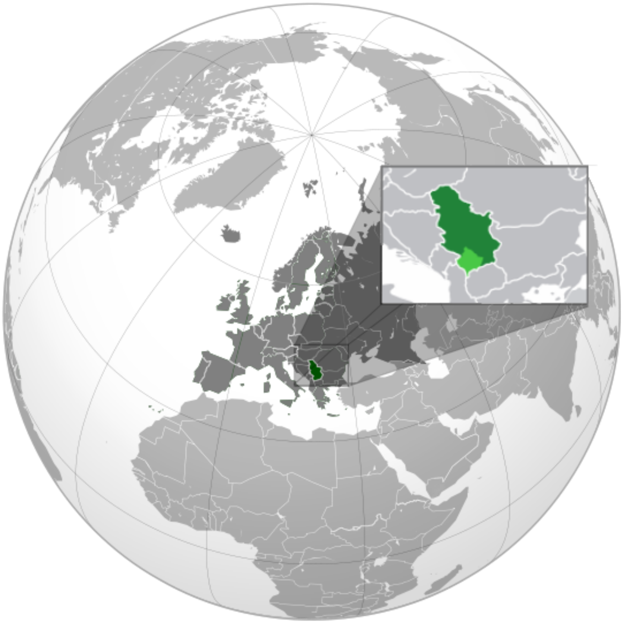 Vị trí của SERBIA trên bản đồ thế giới