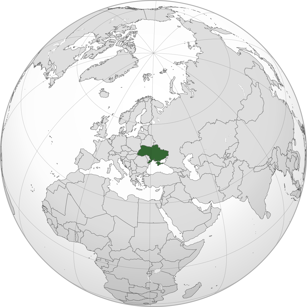Vị trí của UKRAINE trên bản đồ thế giới