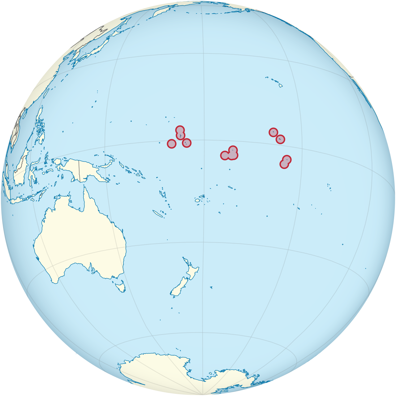 Vị trí của KIRIBATI trên bản đồ thế giới